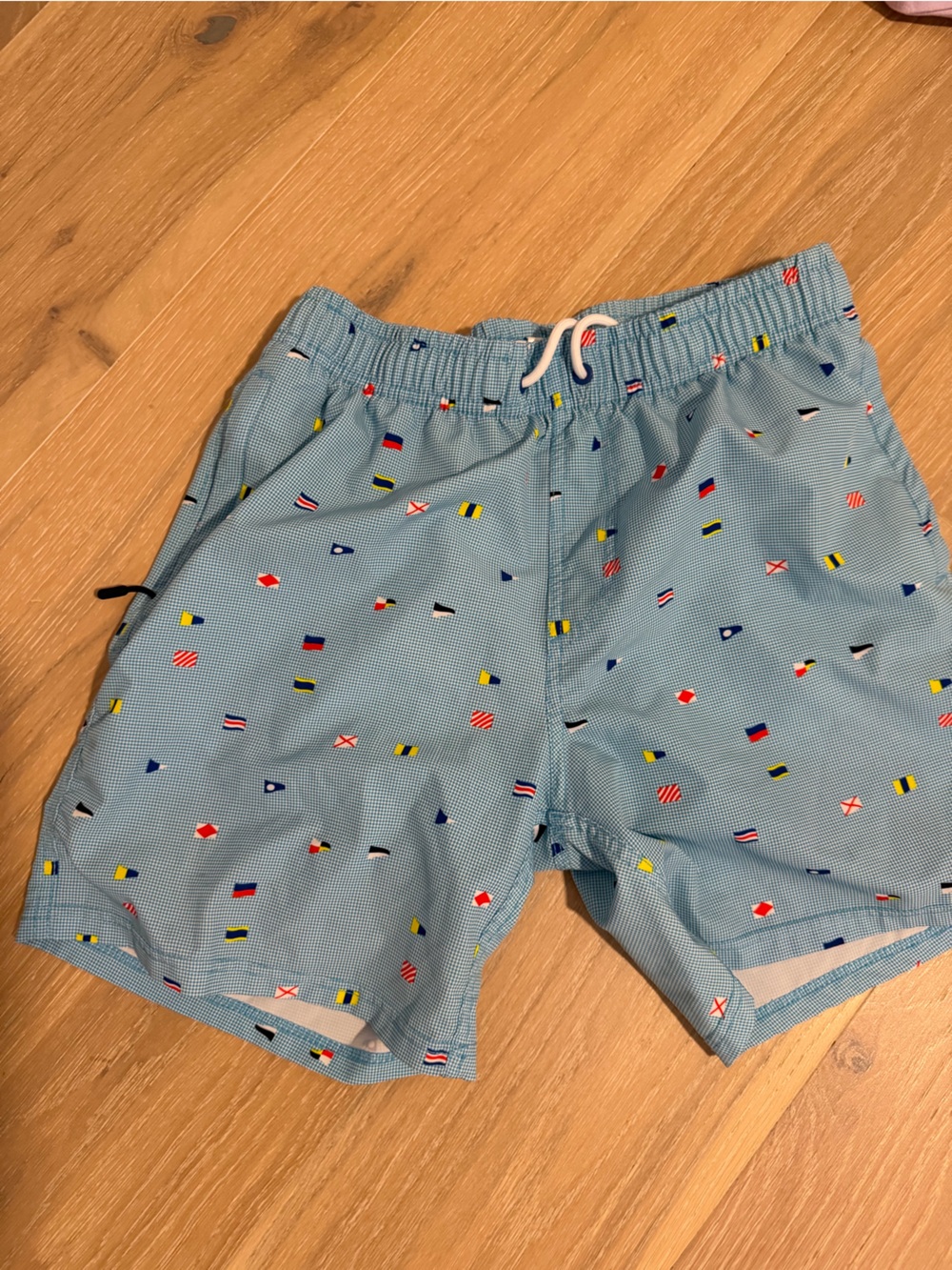 Ingear Men Light Blue Check Swim Shorts